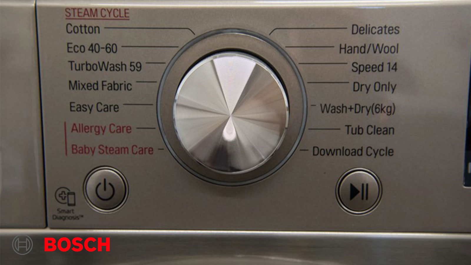 ریست کردن دستگاه ماشین لباسشویی بوش