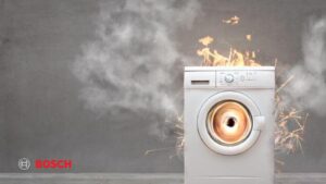 علت بوی سوختگی ماشین لباسشویی بوش